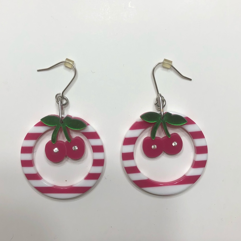 Vintage cherry earrings